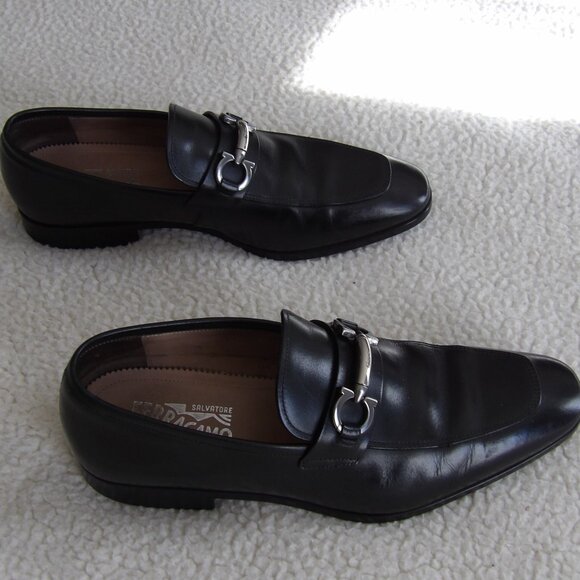 Salvatore Ferragamo"Benford"black men's loafers size 9 2E - Picture 7 of 13